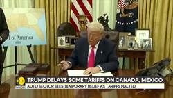 US President Donald Trump delays some tariffs on Canada, Mexico News Clip