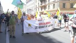 CLEAN : Hundreds of farmers protest against World Trade Organisation food speculation News Clip