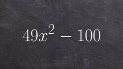 How to factor using the area of a rectangle with difference of two squares Instructional Video