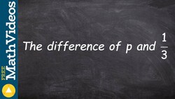 Translating subtraction using the difference Instructional Video