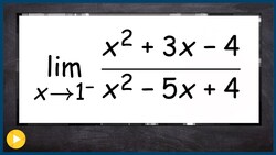 Left hand Limit of a rational function at a hole Instructional Video