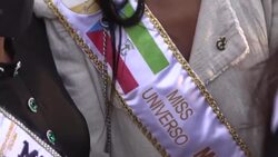 VOICED : Miss Universe contestants visit Jerusalem's Tower of David Museum News Clip