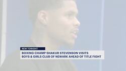 Champion boxer Shakur Stevenson meets with kids at Newark Boys & Girls Club News Clip