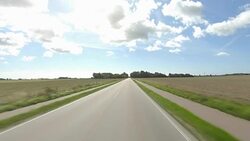 Denmark XVI synched series front driving studio process plate background Stock Footage