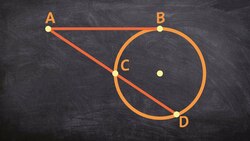 How do the lengths of tangent and secant line compare from a point outside of a circle Instructional Video