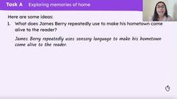 Exploring memories of home in the poem ‘Childhood Tracks’ Instructional Video