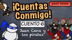 Spanish in Context - Juan cena y los piratas (past tense) [Comprehensible Input] Instructional Video