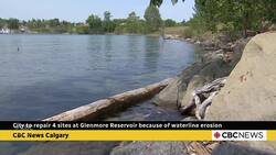 The city is set to repair 4 sites at the Glenmore Reservoir because of waterline erosion News Clip