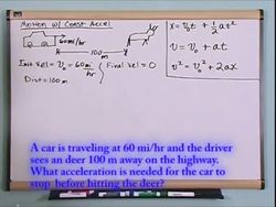 Equations Of Motion In One Dimension: Solving a problem Instructional Video
