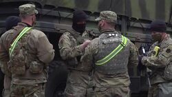 National Guard on patrol in Washington DC News Clip