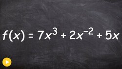 Determining if a function is a polynomial or not then determine degree and LC Instructional Video