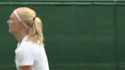British Tennis player Fran Jones during training session News Clip