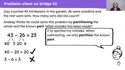 Solve problems involving subtraction when bridging 10 Instructional Video
