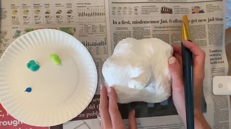 Plaster and Paint Pumpkin Part 3 - Paint