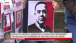 UK protesters demand release of Palestinian health workers in Israeli jails News Clip
