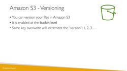AWS Certified Data Analytics Specialty 2021 – Hands-On - S3 Versioning Instructional Video