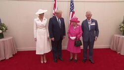 Donald Trump photocall with The Queen and Prince Charles News Clip