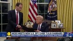 PM Modi's US visit: PM Modi meets new US spy chief Tulsi Gabbard News Clip