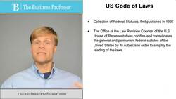 US Code of Laws Instructional Video
