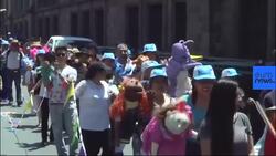 Watch: Green dragons and dancing monkeys on parade for World Puppetry Day News Clip