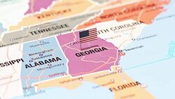 Georgia from USA States Stock Footage