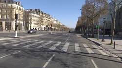 Empty streets in Paris amid virus restrictions Instructional Video