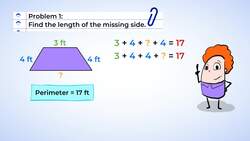 Finding Missing Lengths and Solving Perimeter Word Problems Instructional Video