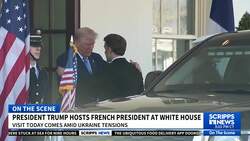 President Trump meets with French president at White House News Clip