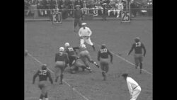 Fordham University Rams defeat New York University Violets in college football game at Yankee Stadium in NY City News Clip