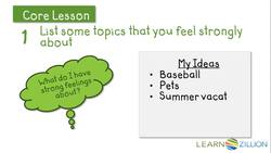 Generating Ideas for a Persuasive Opinion Essay Instructional Video