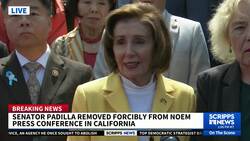 Sen. Padilla forcibly removed from DHS press briefing News Clip