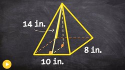 Determining the volume of rectangular pyramid Instructional Video