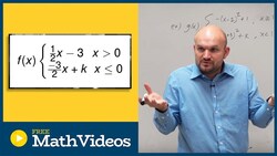 How to find the value k that makes the line piecewise function continuous Instructional Video