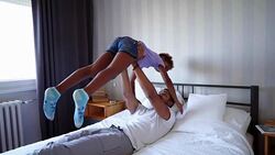 Time for fun with dad Stock Footage