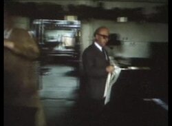 One of Our Own Kind part One - printing shop in Yorkshire, CU printing press, 1970 Stock Footage