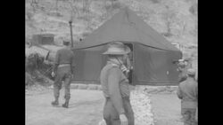 Army Secretary Stevens, Gen. Taylor, and Gen. Clark visit the Korean front in 1953 News Clip