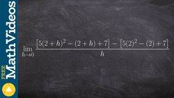 Take the derivative from the difference quotient without simplifying Instructional Video