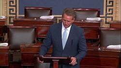Senator Flake emphasizes humanity of Kavanaugh and accuser Ford Stock Footage
