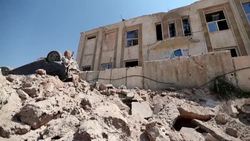 CLEAN : Air strike hits a health facility in Aleppo's western countryside News Clip