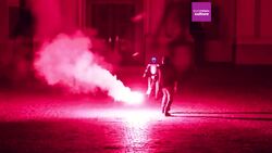 Artist Stefano Cagol's SOS Torch display illuminates Day of Light celebration in Tyrol News Clip