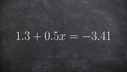 Solving two step equation with decimals Instructional Video