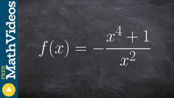 First derivative test of rational function Instructional Video
