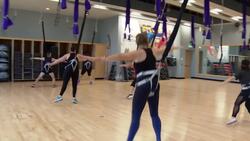 Aerial exercise class puts a spring in your workout News Clip