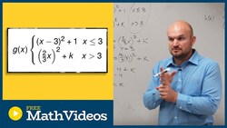 How to make a piecewise function continous by finding the value k Instructional Video