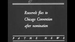 Franklin D. Roosevelt takes off from New York airfield to fly to Chicago after nomination as presidential candidate by Democratic Party News Clip