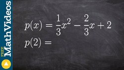 Learn how to evaluate a polynomial with fractions Instructional Video
