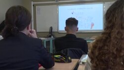 CLEAN : Paris high school students remember slain teacher with a minute's silence News Clip