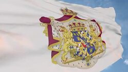 Lion crown and shield, Flag of Switzerland. state symbol logo Stock Footage