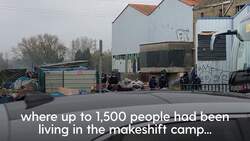 French police evacuate migrants from camp near Dunkirk News Clip