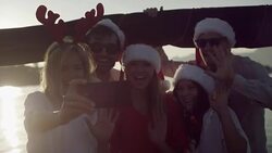 Summer Christmas greetings Stock Footage